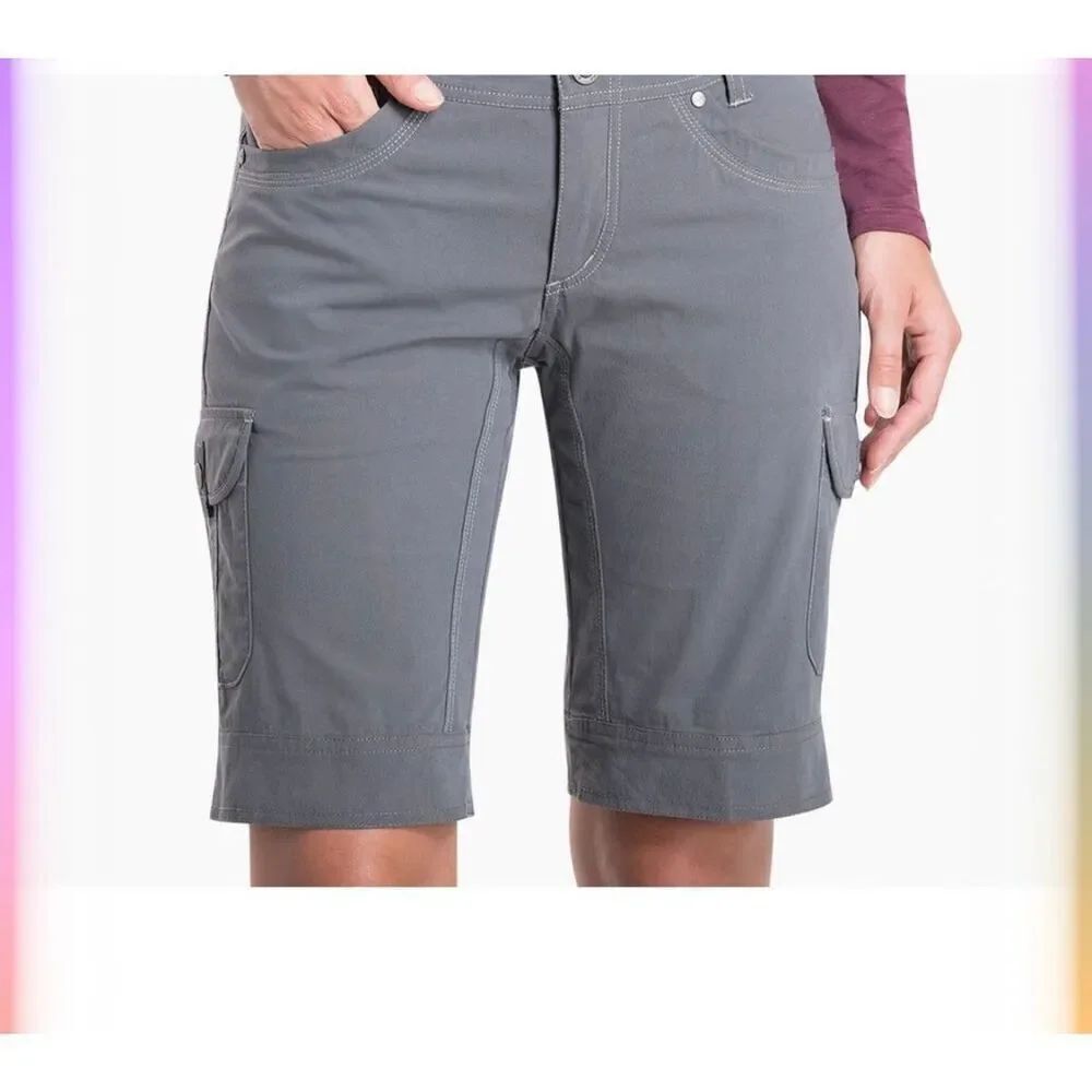 Kuhl Splash Cargo Bermuda Shorts Hiking Gray Sz 4 EUC
